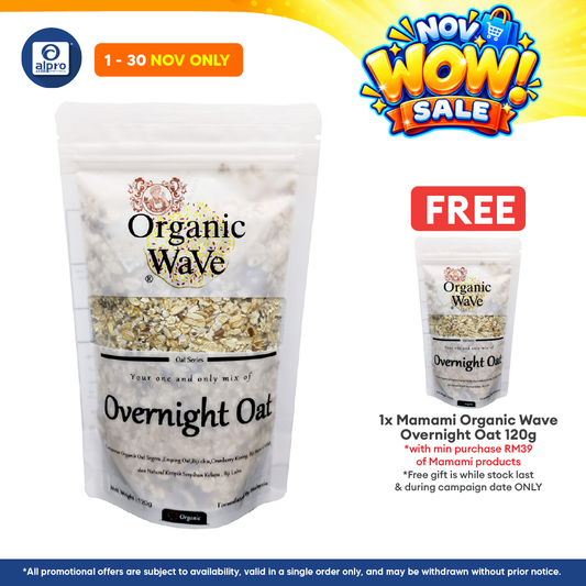 Mamami Organic Wave Overnight Oat 120g | Variety of Healthy Ingredients