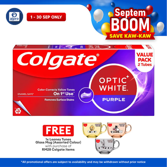 Colgate Optic White Purple 100g 2s | Help Remove Teeth Stains Colgate