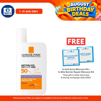 La Roche-Posay Anthelios UVmune 400 Anti-Dark Spots Fluid SPF50+ 50ml | Prevents & Reduce Dark Spots La Roche Posay