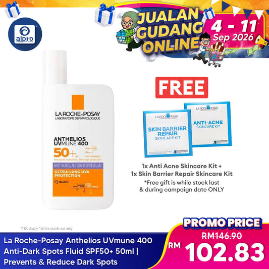 La Roche-Posay Anthelios UVmune 400 Anti-Dark Spots Fluid SPF50+ 50ml | Prevents & Reduce Dark Spots La Roche Posay