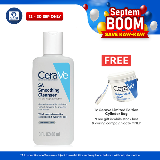 Cerave SA Smoothing Cleanser 88ml | Maintains Skin Natural Moisture