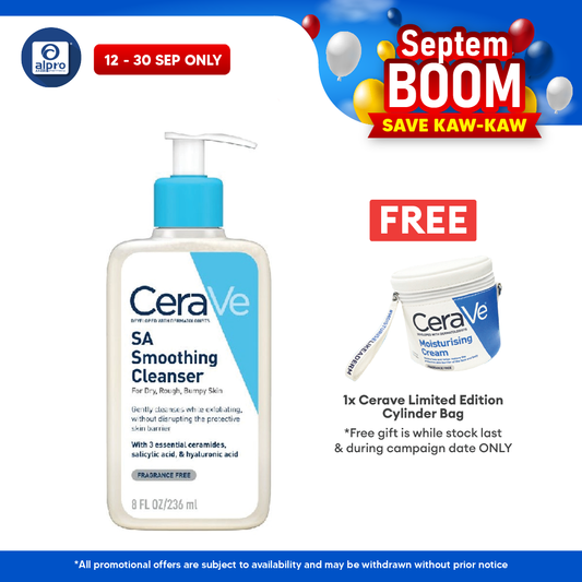 Cerave SA Smoothing Cleanser 236ml | Maintains Skin Natural Moisture