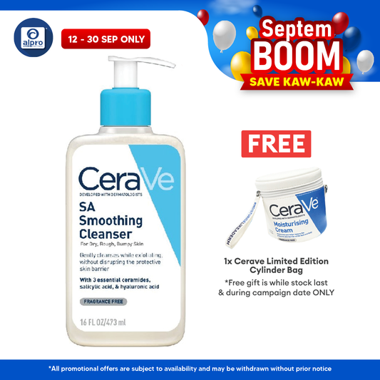 Cerave SA Smoothing Cleanser 473ml | Maintains Skin Natural Moisture
