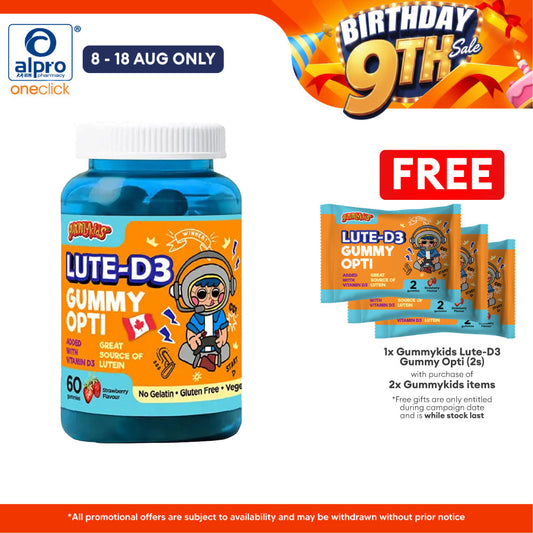 Gummykids Lute-D3 Gummy Opti 60s | Eye Health Support Gummykids