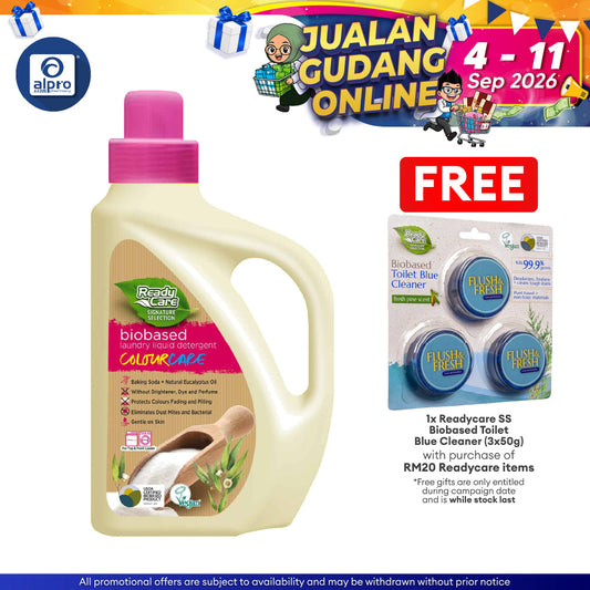ReadyCare Signature Selection Biobased Laundry Liquid Detergent Colour Care 2.1L | Prevent Color Fade and Redeposition ReadyCare