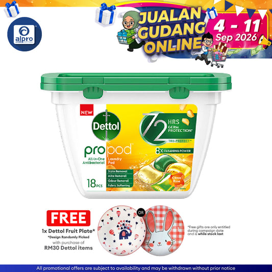 Dettol All In One Antibacterial Laundry Pod | Citrus Rose & Rain Forest Dettol