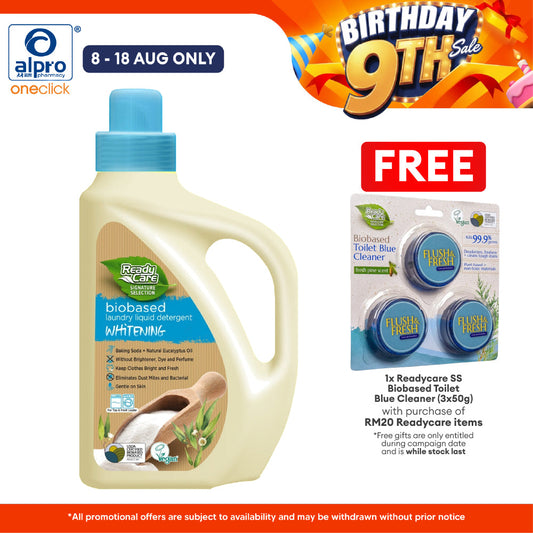 ReadyCare Signature Selection Biobased Laundry Liquid Detergent Whitening 2.1L | Outstanding Natural Whitening ReadyCare
