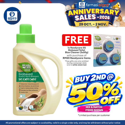 ReadyCare Signature Selection Biobased Laundry Liquid Detergent Delicate Care 2.1L | Outstanding Natural Whitening