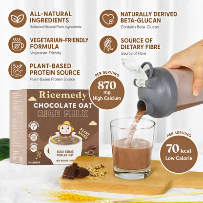 Good Life 360 Ricemedy Chocolate Oat Rice Milk 30g ×10s | Calcium & Comforting Good Life 360