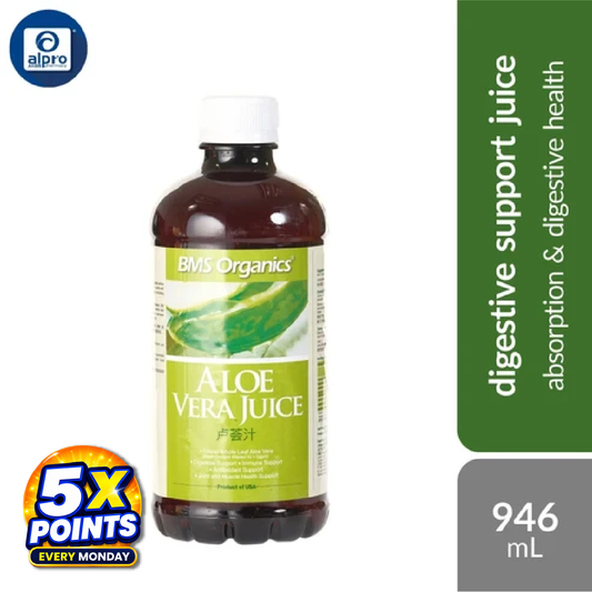 BMS Organics Aloe Vera Juice 946mL | Better Absorption & Digestive Health