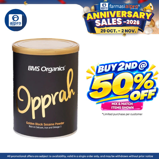 BMS Organics Opprah Black Sesame Powder 300g | Easy Absorb Essential Nutrients