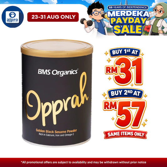 BMS Organics Opprah Black Sesame Powder 300g | Easy Absorb Essential Nutrients BMS Organics