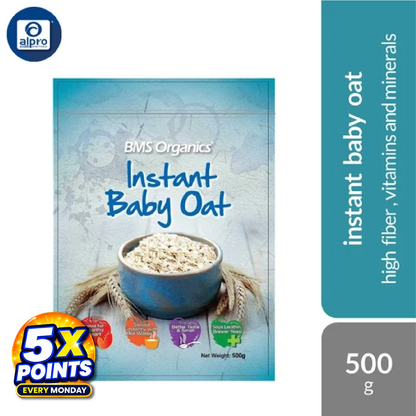 BMS Organics Instant Baby Oat 500g | High Fiber, Vitamins and Minerals