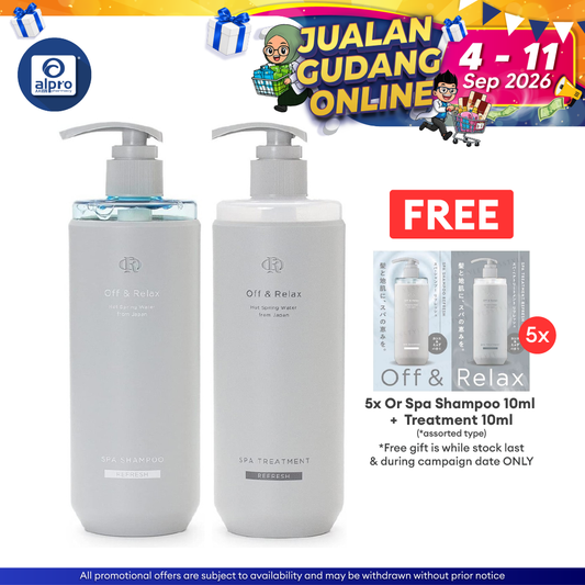 Off & Relax Spa Shampoo Treatment Set (Shampoo 460ml + Treatment 460ml) | Refresh Casis Off & Relax