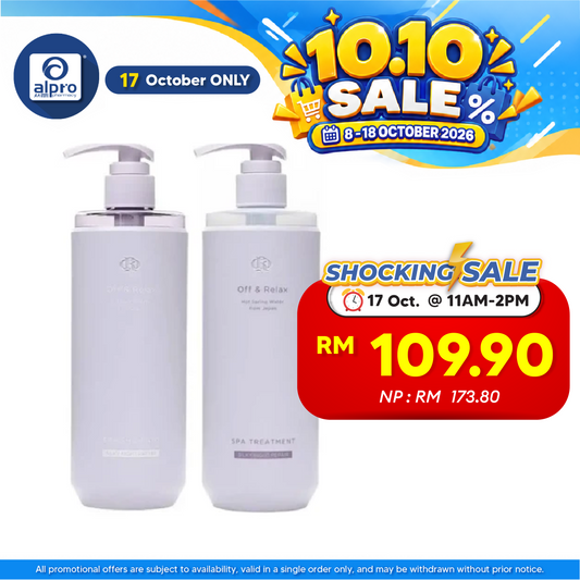 Off & Relax Spa Shampoo Treatment Set (Shampoo 460ml + Treatment 460ml) | Silky Night Repair