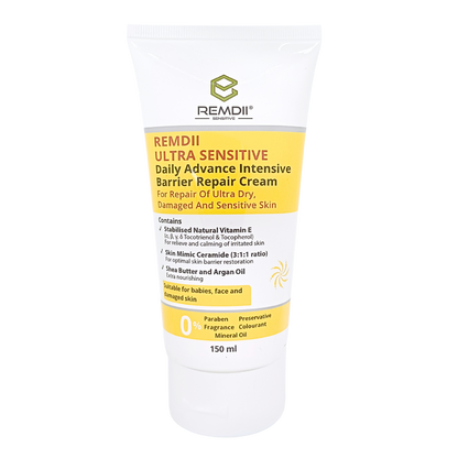 Remdii Ultra-Sensitive Repair Cream 150mL | Shea Butter & Argan Oil Base Remdii