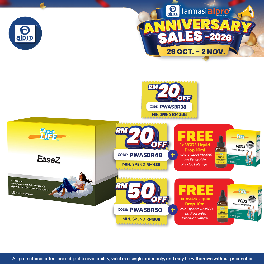 Powerlife Easez 6 X 10s | Better Sleep & Stress Relieve