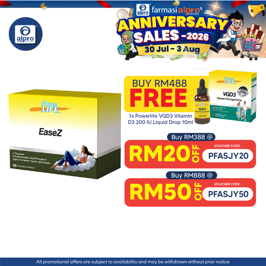 Powerlife Easez 6 X 10s | Better Sleep & Stress Relieve Powerlife