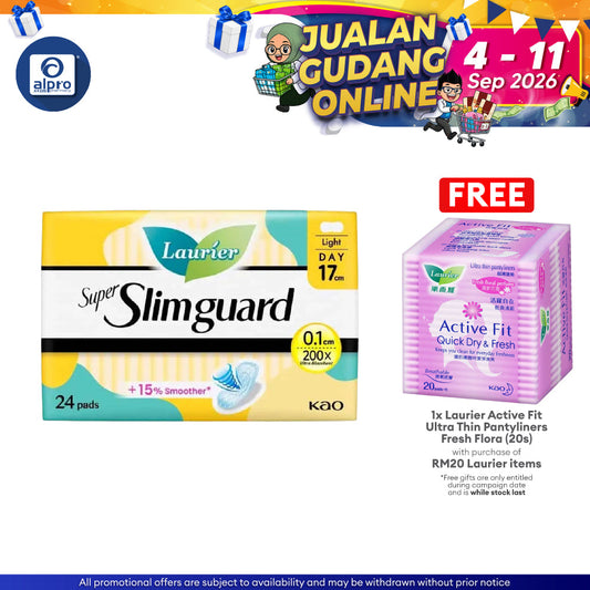 Laurier Super Slim Guard Day 17cm 24s | Ultra Absorbent Laurier