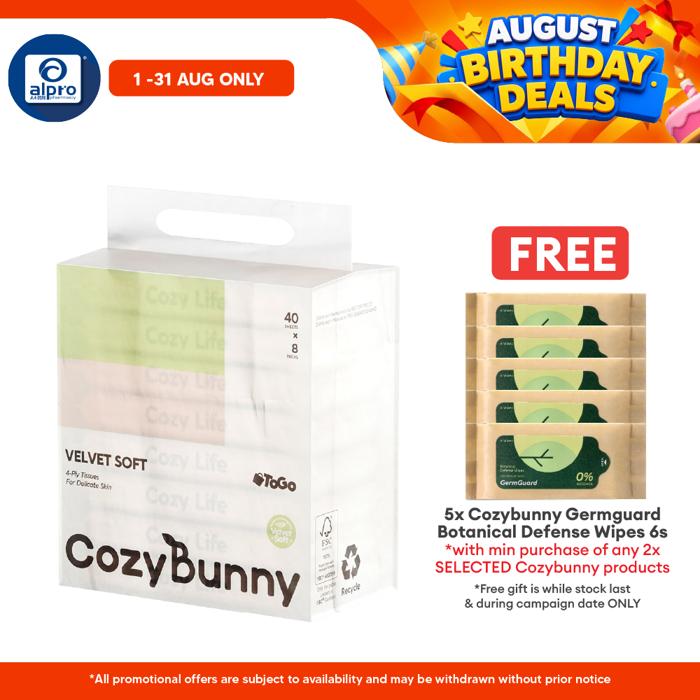 CozyBunny Velvet Soft Facial Tissues (Homely 120s / Go-To 40s) 4ply | Skin and Family Friendly CozyBunny