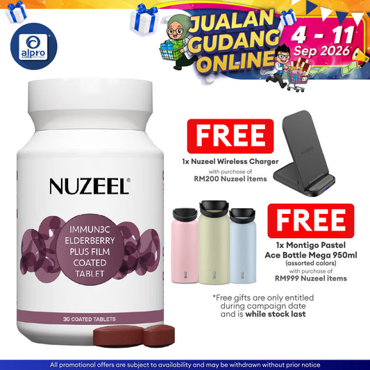 Nuzeel Immun3c Elderberry Plus Film Coated Tablet 30s | Complete Shield Nuzeel