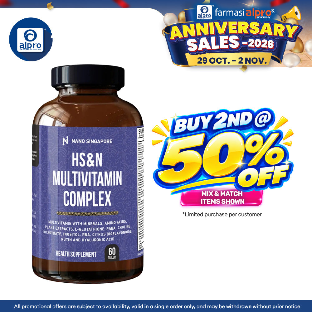 Nano Singapore HS&N Multivitamin Complex 60s | Significant Improvement In 8 Weeks