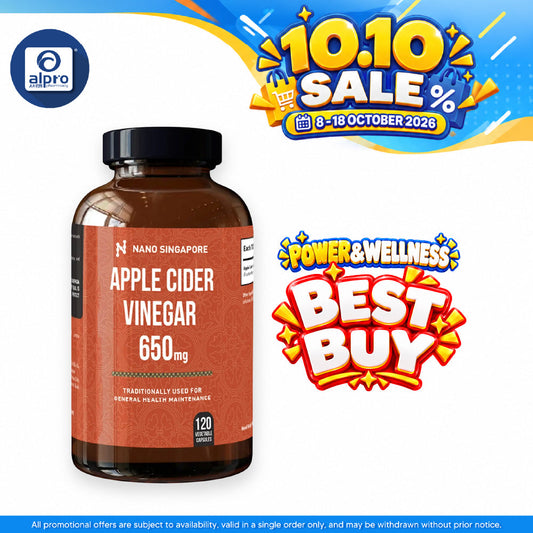 Nano Singapore Apple Cider Vinegar Capsules 120s | Maintain Healthy Cholesterol
