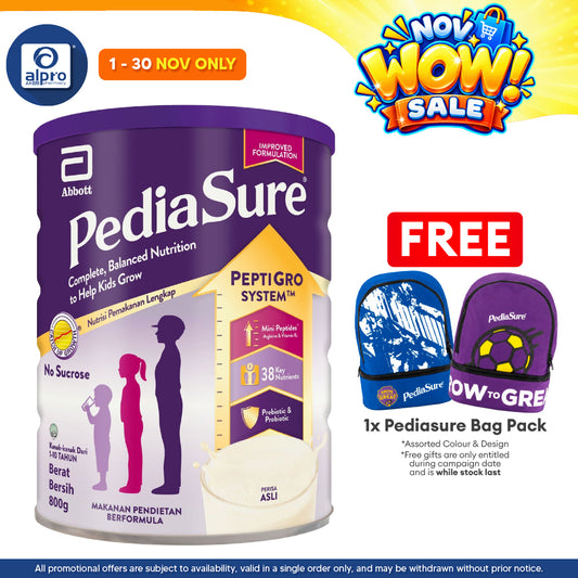 Abbott Pediasure Peptigro Plain 800g | Balanced Nutrition