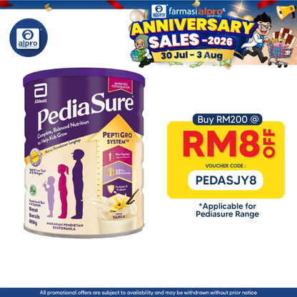 Abbott Pediasure Peptigro Vanilla Can 800g | Improves Bone Health Pediasure