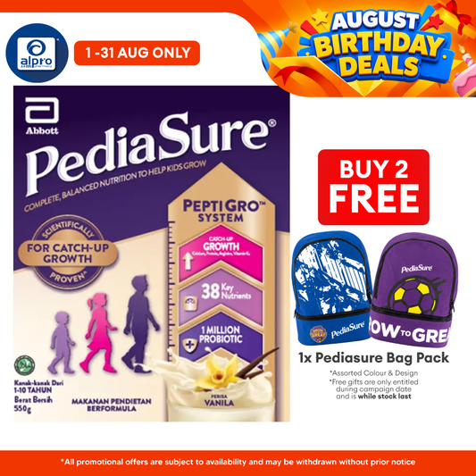 Abbott Pediasure Peptigro BIB Vanilla 550g | Supports Growth and Development Pediasure