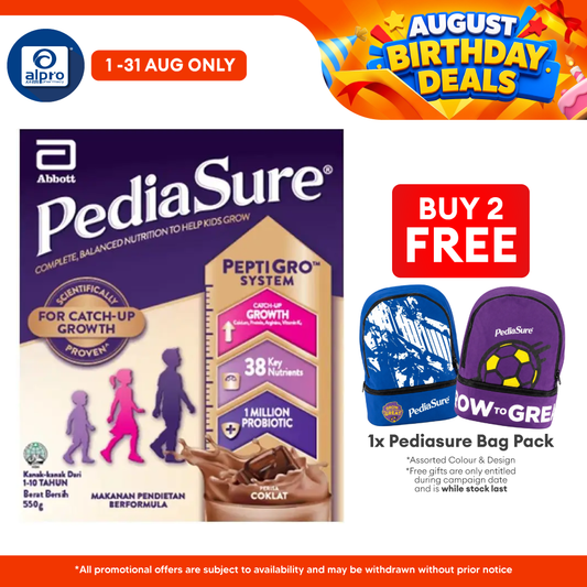 Abbott Pediasure Peptigro BIB Chocolate 550g | Supports Growth and Development Pediasure