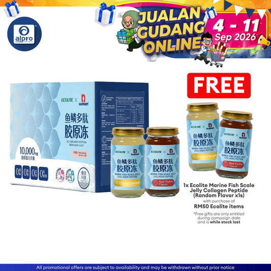 Ecolite Marine Fish Scale Jelly Collagen Peptide 150ml (Chrysanthemum 3s & Red Date 3s) | High Quality Protein Ecolite