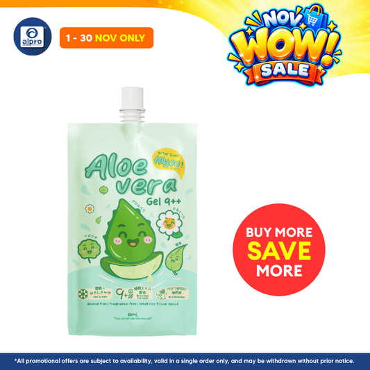 GSO Mini Hiyoo Aloe Vera Gel 9++ 50ml | Lightweight and Fast-Absorbing