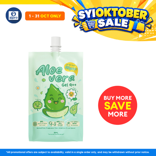 GSO Mini Hiyoo Aloe Vera Gel 9++ 50ml | Lightweight and Fast-Absorbing