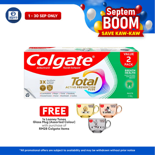 Colgate Total Protection Total Breath Health 150g 2s | Helps Prevent Unpleasant Breath Colgate