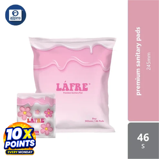 Lafre Premium Sanitary Pads Day Use 245mm 46s | Comfy Dry and Breathable