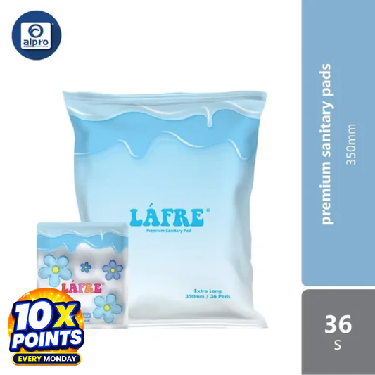 Lafre Premium Sanitary Pads Extra Long 350mm 36pads | Comfy Dry and Breathable