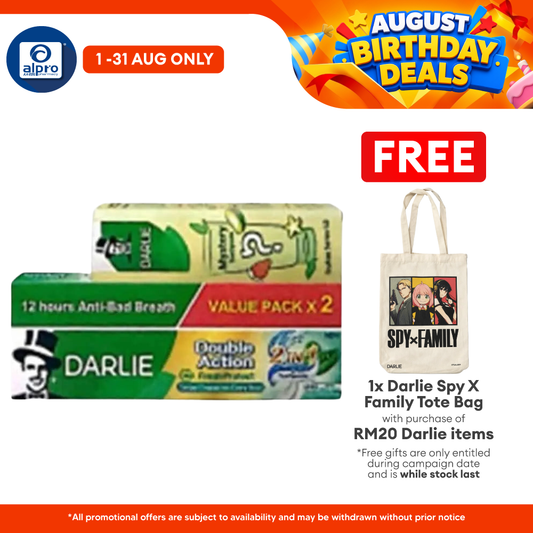 Darlie Toothpaste Double Action Fresh Protect 2in1 160g 2s+ Blind Box 80g | Oral Protection & Fresher Breath Darlie