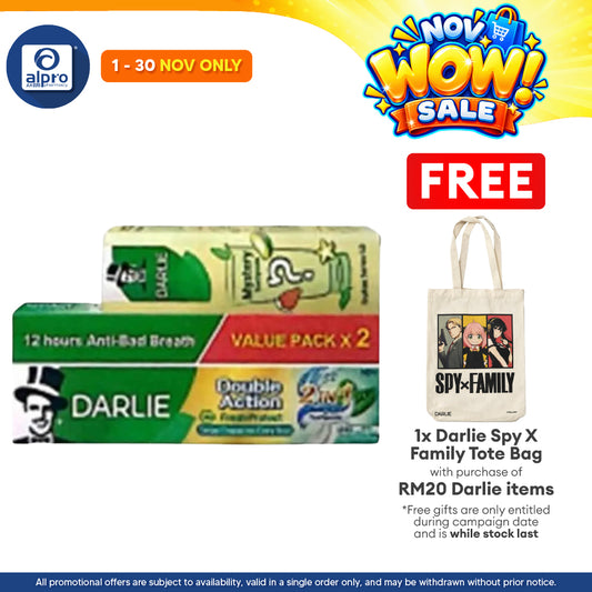 Darlie Toothpaste Double Action Fresh Protect 2in1 160g 2s+ Blind Box 80g | Oral Protection & Fresher Breath