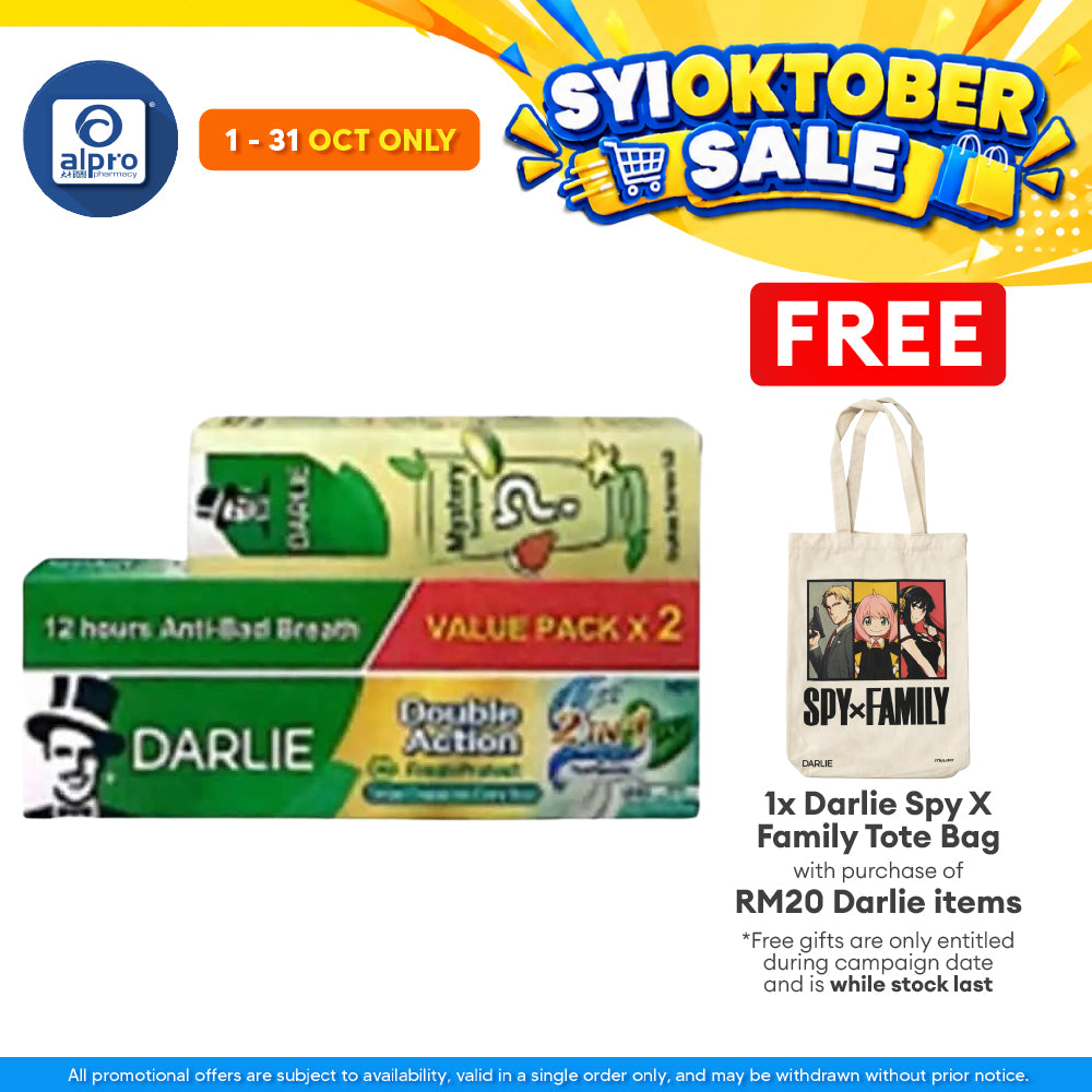 Darlie Toothpaste Double Action Fresh Protect 2in1 160g 2s+ Blind Box 80g | Oral Protection & Fresher Breath