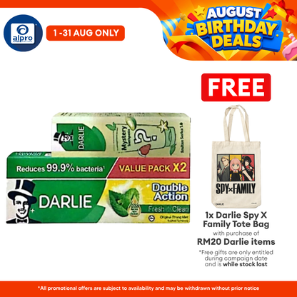 Darlie Double Action 2x 225g Free 1x Blind Box 80g | Oral Protection & Fresher Breath Darlie