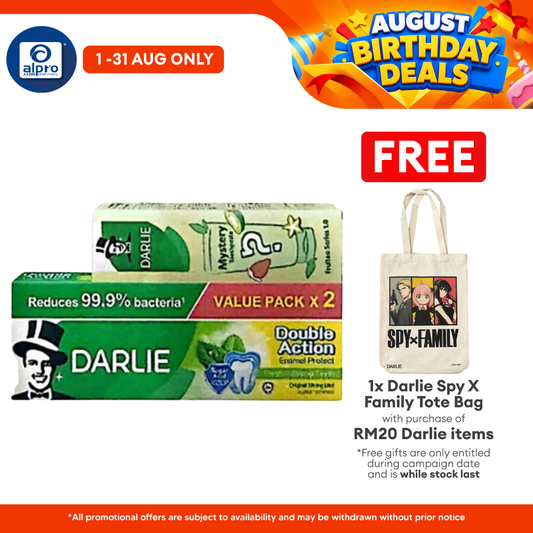 Darlie Double Action Strong Mint 180g 2s + Blind Box 80g | Oral Protection & Fresher Breath Darlie