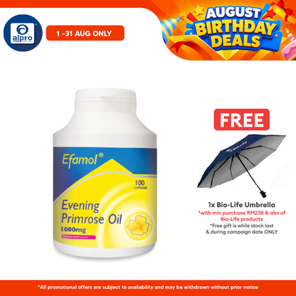Bio-Life Efamol Evening Primrose Oil 1000mg 100s | Maintain General Well Being Bio-life
