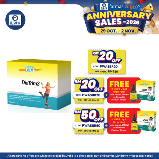 Powerlife Diatrim3 15s | Supports Sugar Control