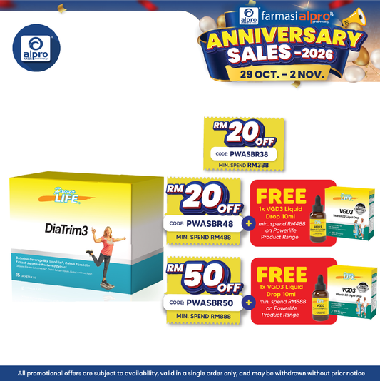 Powerlife Diatrim3 15s | Supports Sugar Control