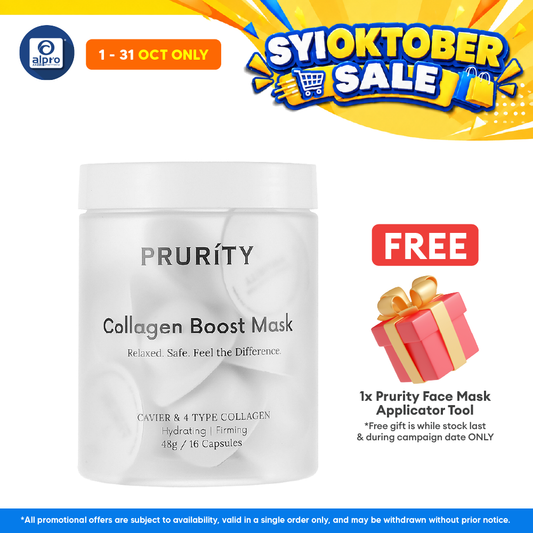 Prurity Collagen Boost Mask 48g ×16s | Prevent Skin Dryness, Sagging & Dullness