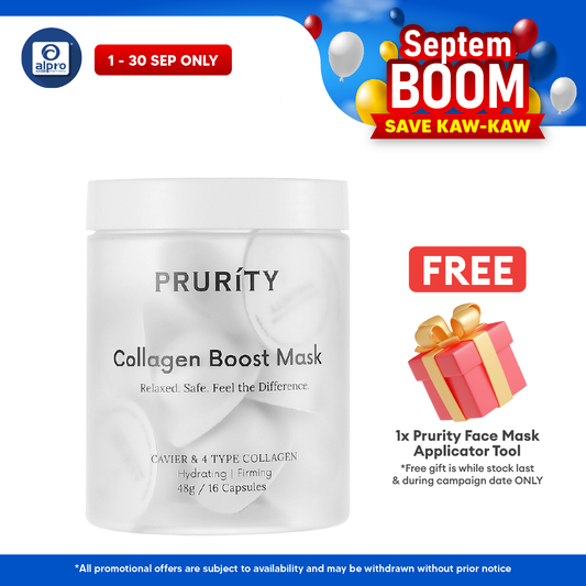 Prurity Collagen Boost Mask 48g ×16s | Prevent Skin Dryness, Sagging & Dullness Prurity