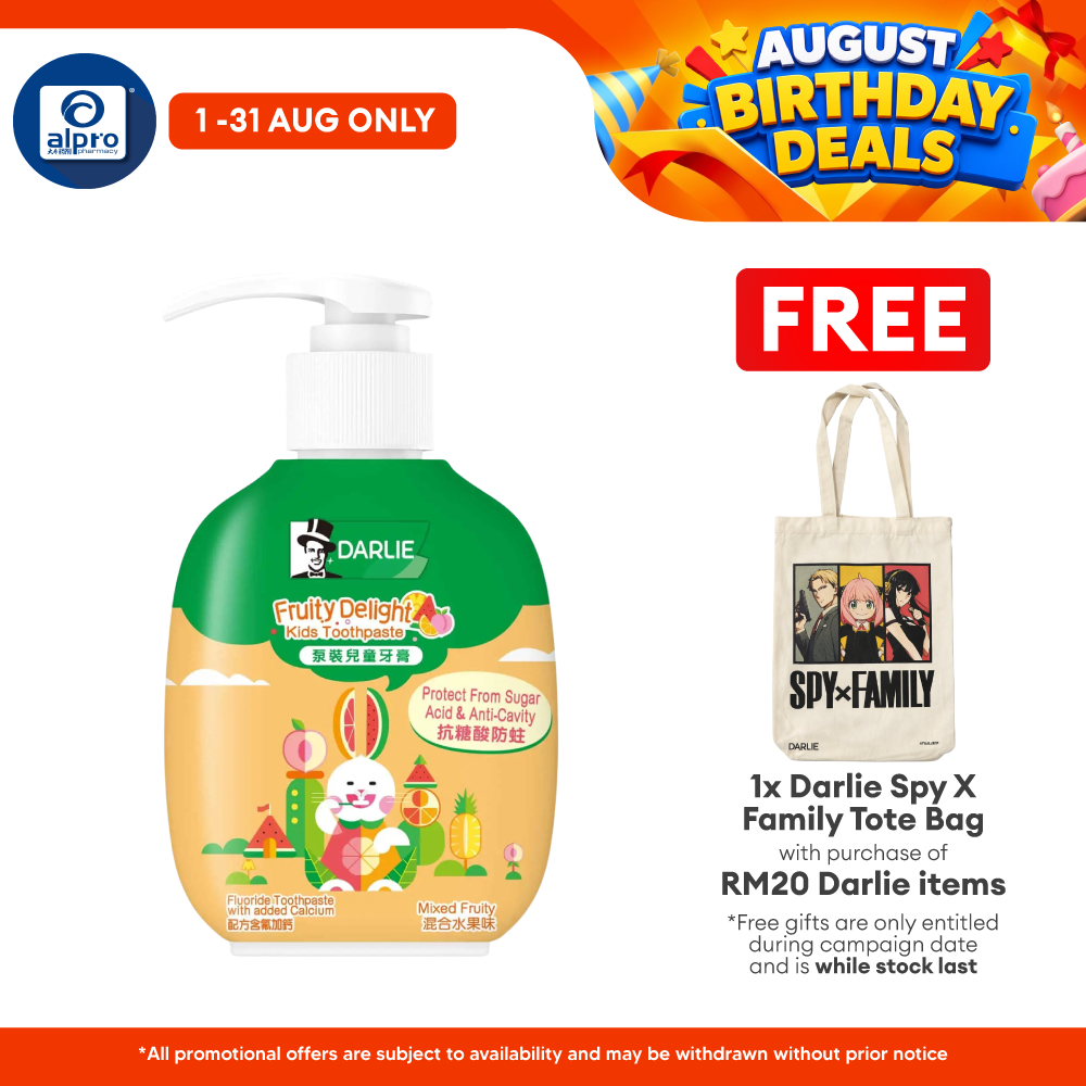 Darlie Toothpaste Bottle Kids Pump Fruity 120g | Fruity Delight Flavor Darlie