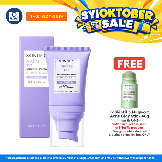 Skintific Matte Fit Serum Sunscreen 30g | Matte Finish & No White Cast