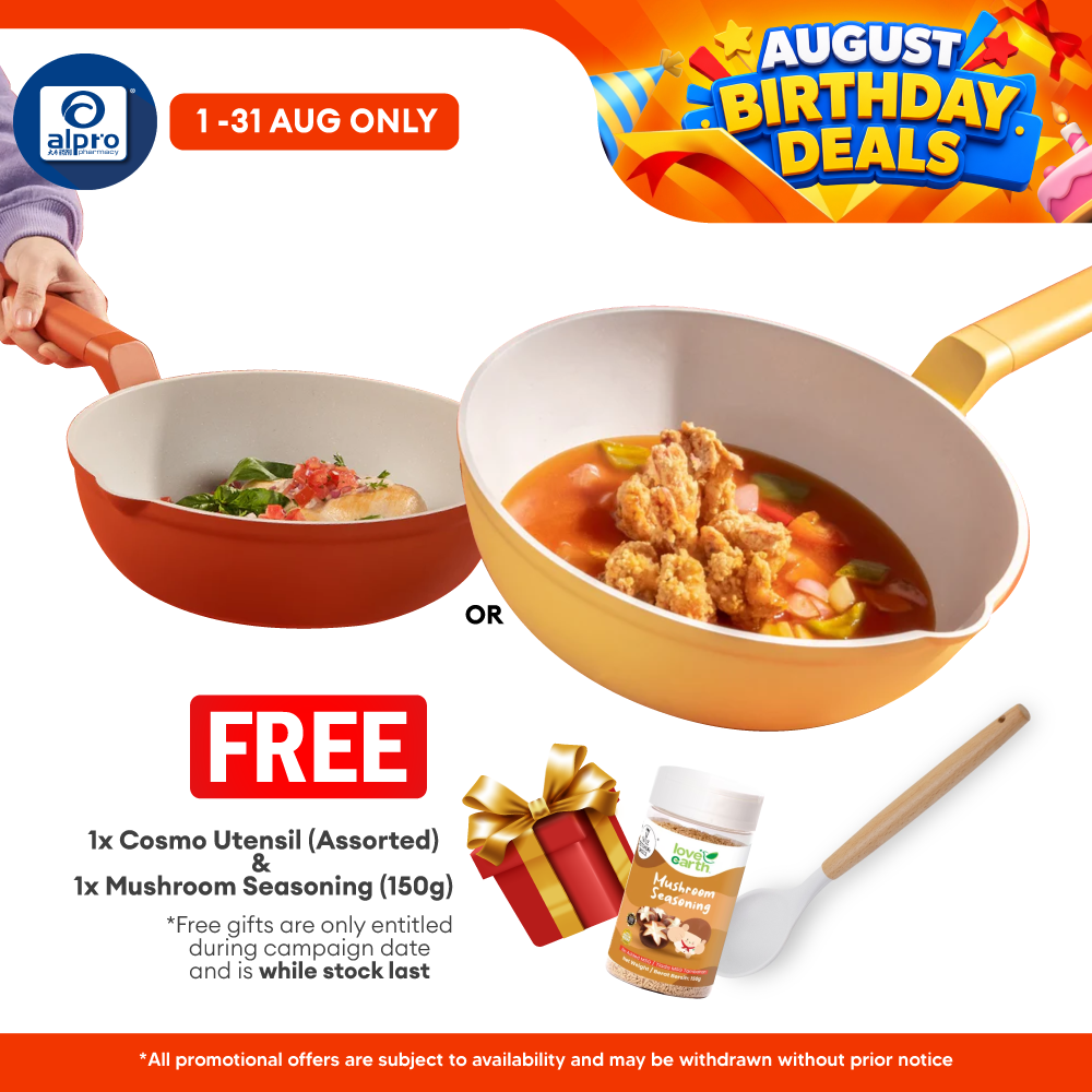 Montigo Cosmic Cookware Galaxy Deep Fry Pan 26cm (Terracotta/ Yellow) Montigo